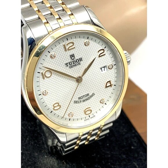 Tudor by Rolex Mens Watch 1926 M91551-0002 Swiss Automatic Diamond Two Tone 39mm - Picture 1 of 14